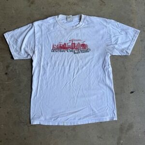 Hanes T Shirt Mens M White 2008 Austin City Limits Music Festival Tour Band
